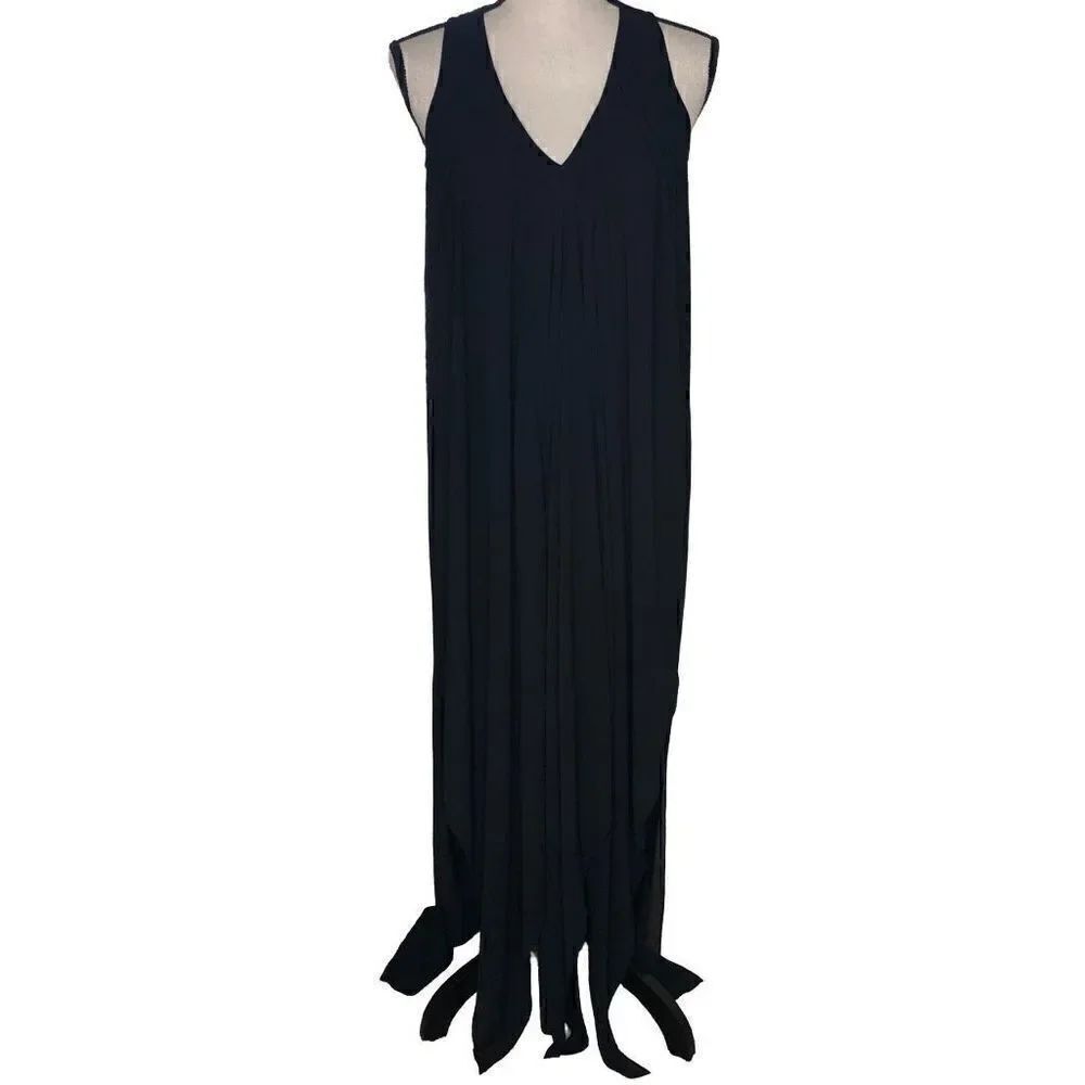 Michael Michael Kors Black Chiffon Witchy, Maxi Dress